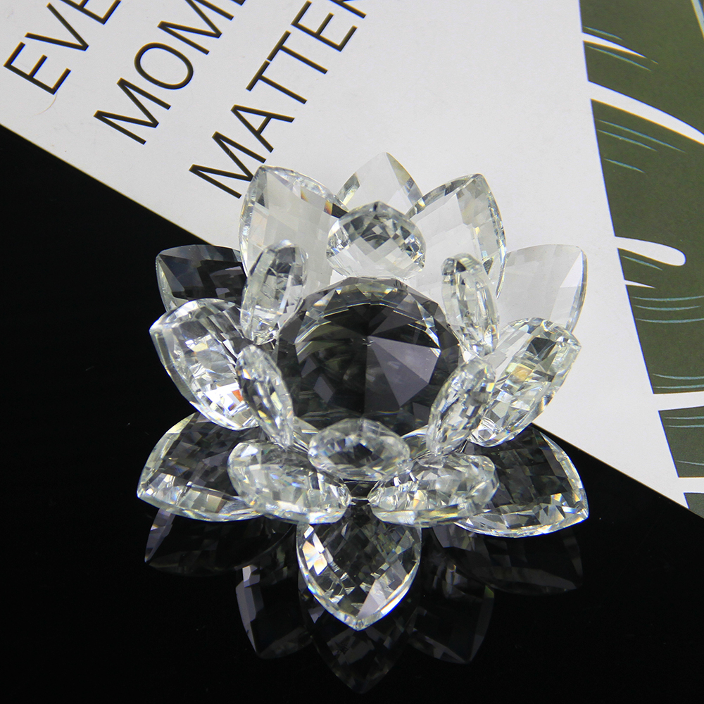 60mm-200mm Crystal Swan Lotus  - đánh giá và giá Book Weight Glass