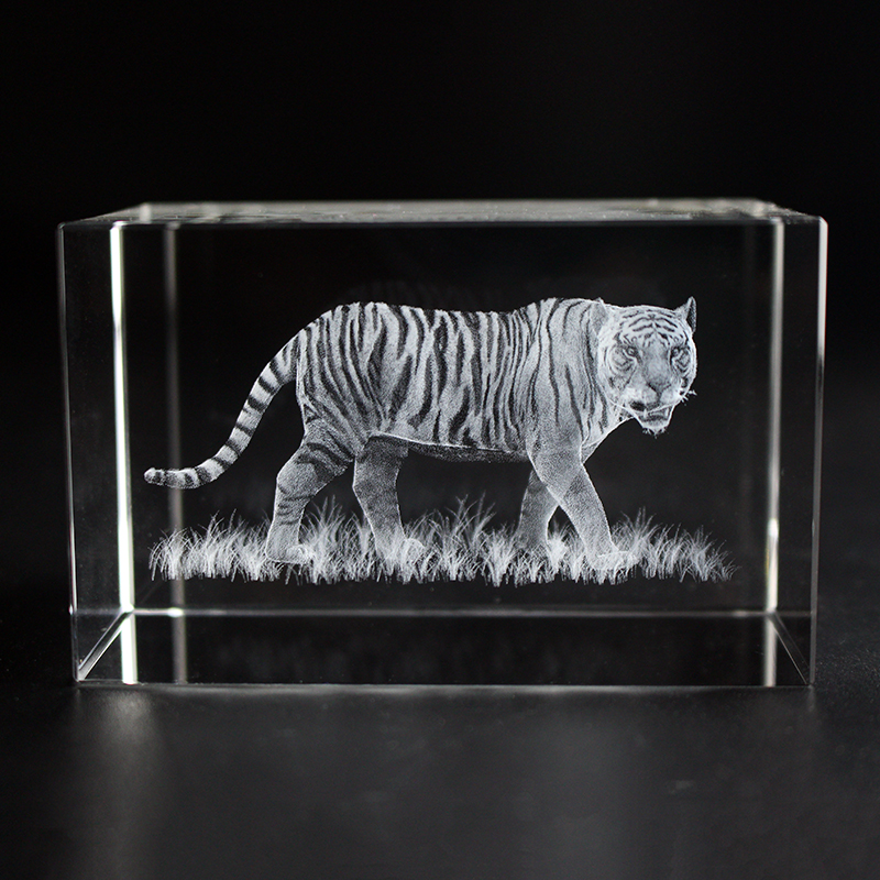 K9 Crystal Tiger Model Statue  - đánh giá và giá Paper Weight Crystal