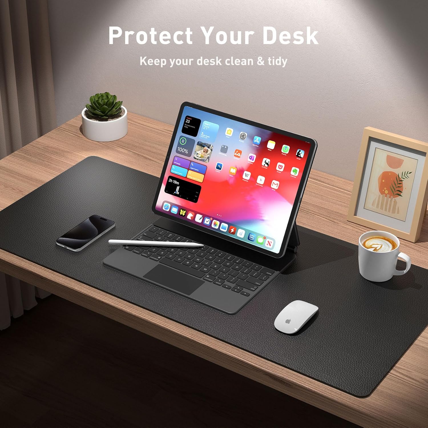 Non-Slip Waterproof PU Leather - đánh giá và giá Leather Desk Pad