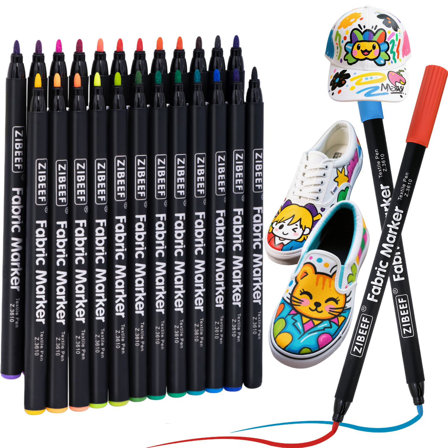 12/24 Color Fabric Markers-Fin - đánh giá và giá Correction Pen Fine