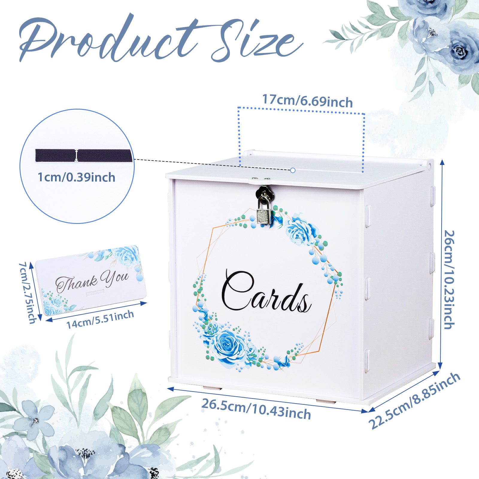 White Wedding Card Box with Lo - đánh giá và giá Card Index Box