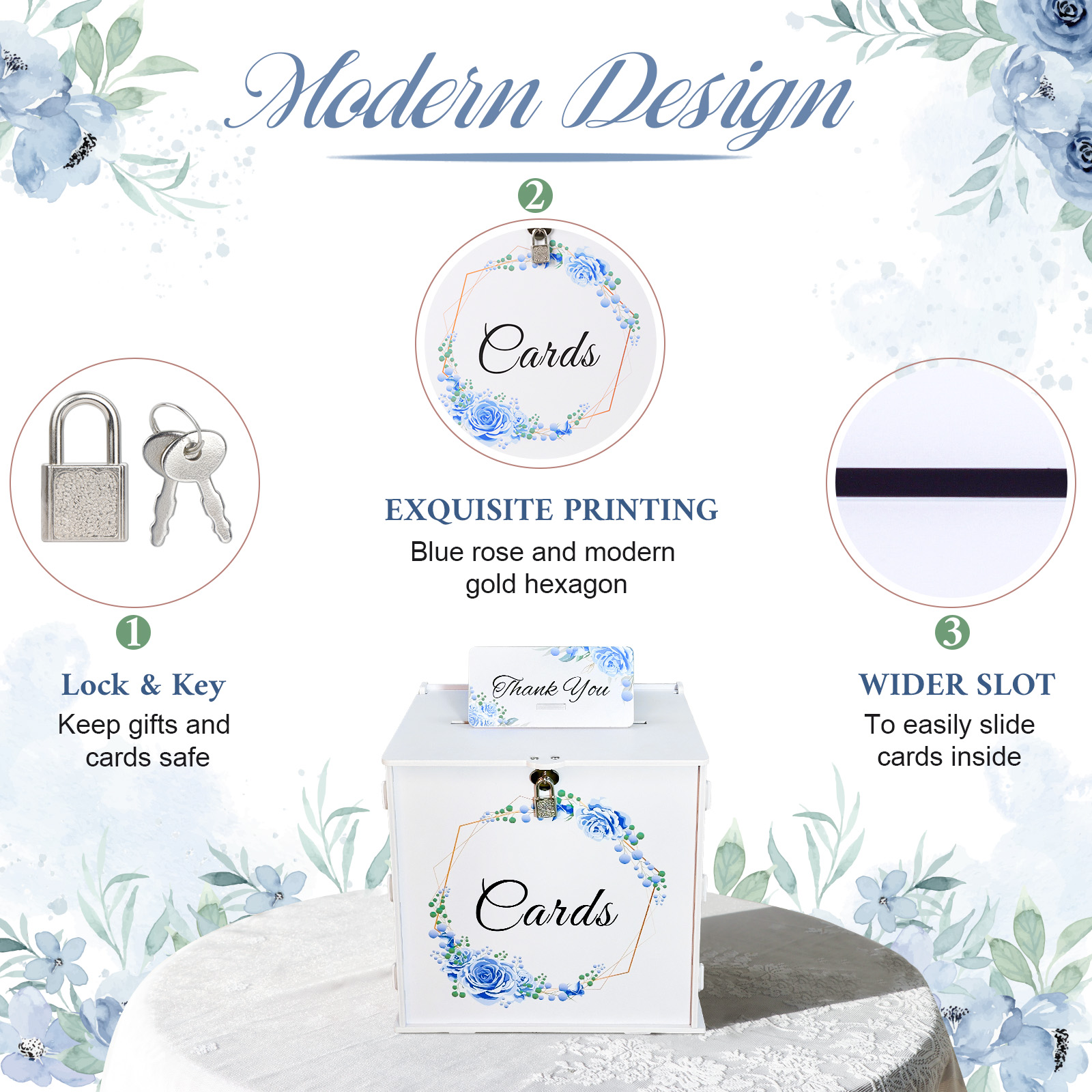 White Wedding Card Box with Lo - đánh giá và giá Card Index Box