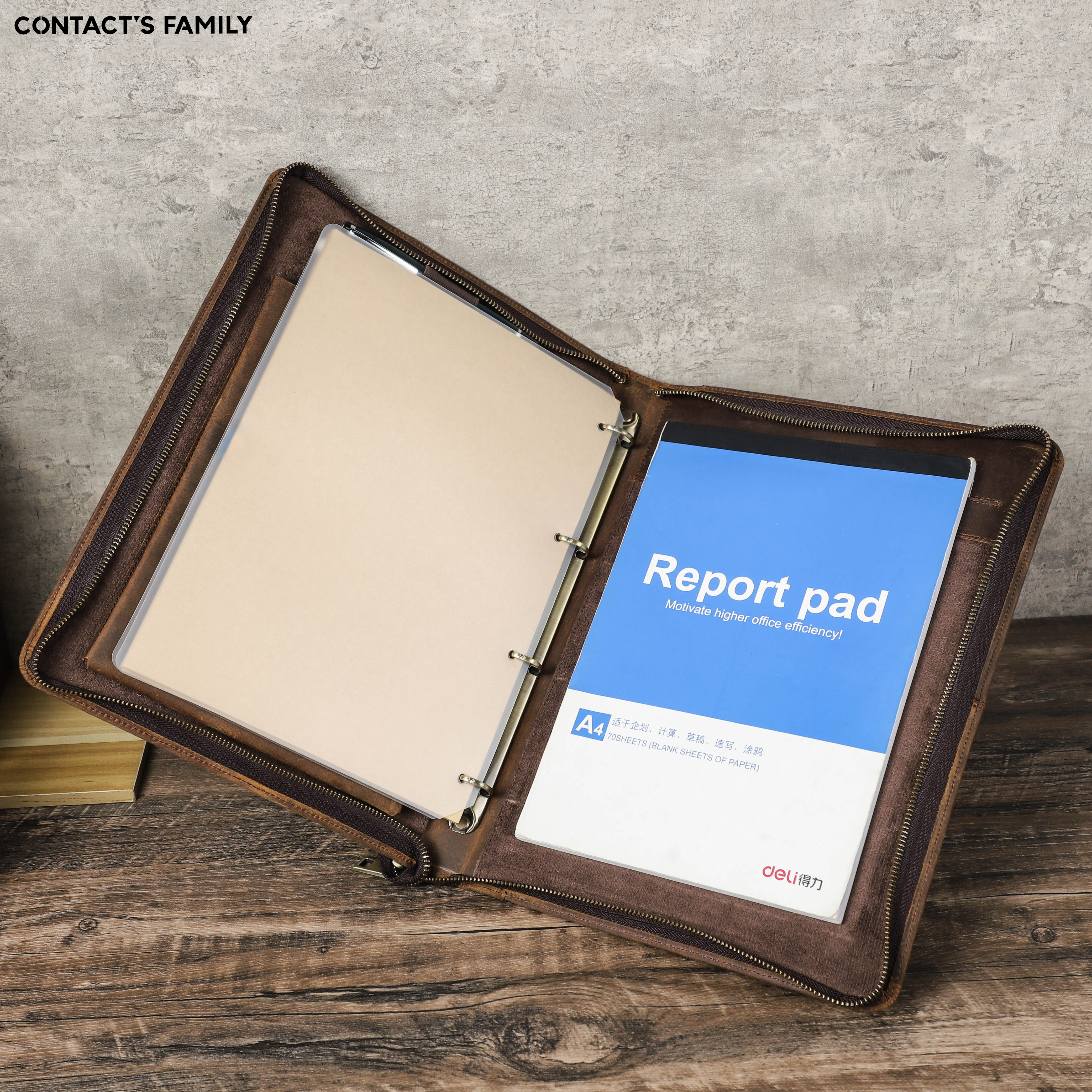 Luxury Retro A4 Cowhide Busine - đánh giá và giá Binder A4 Lever