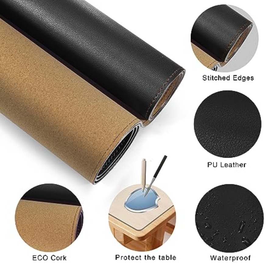 63x31.5 Leather Desk Mat XXL L - đánh giá và giá Leather Desk Pad