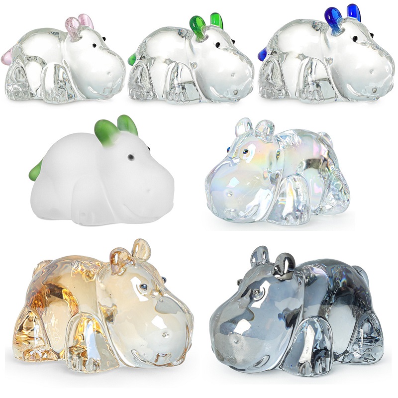 1PC Crystal Hippo Figurine Col - đánh giá và giá Paper Weight Crystal