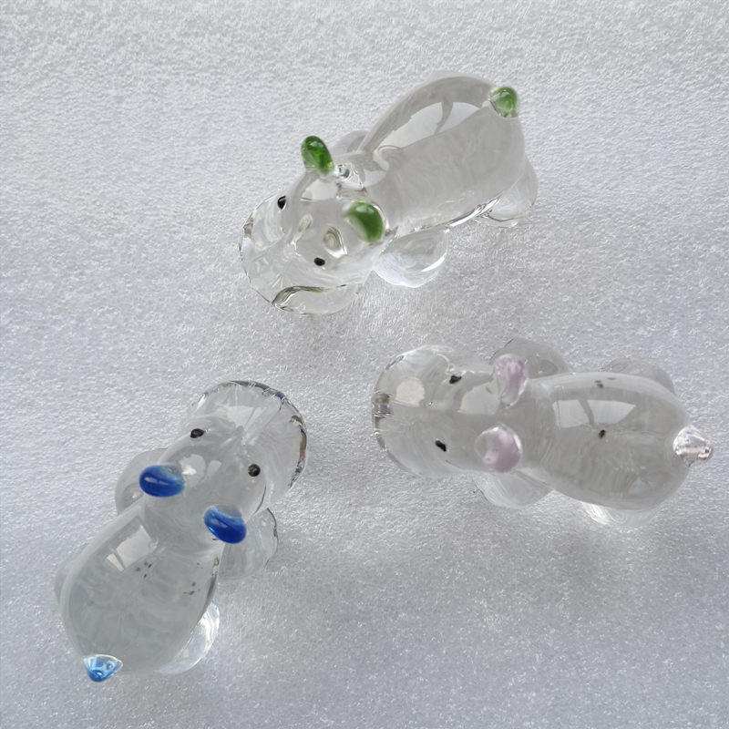 1PC Crystal Hippo Figurine Col - đánh giá và giá Paper Weight Crystal