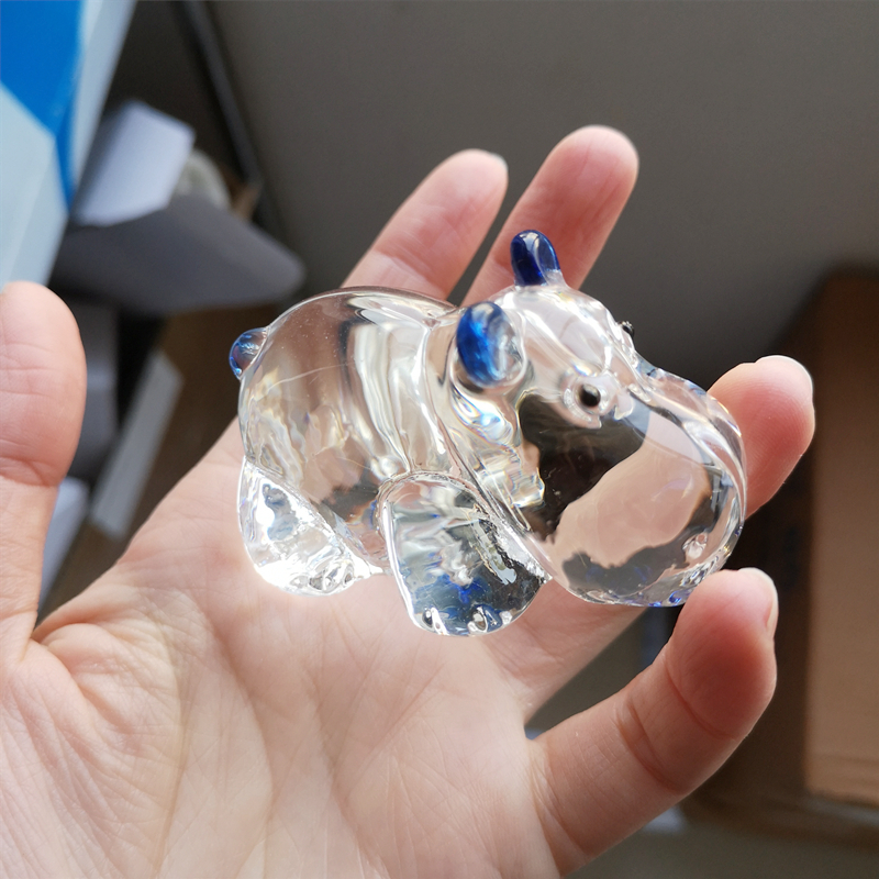 1PC Crystal Hippo Figurine Col - đánh giá và giá Paper Weight Crystal