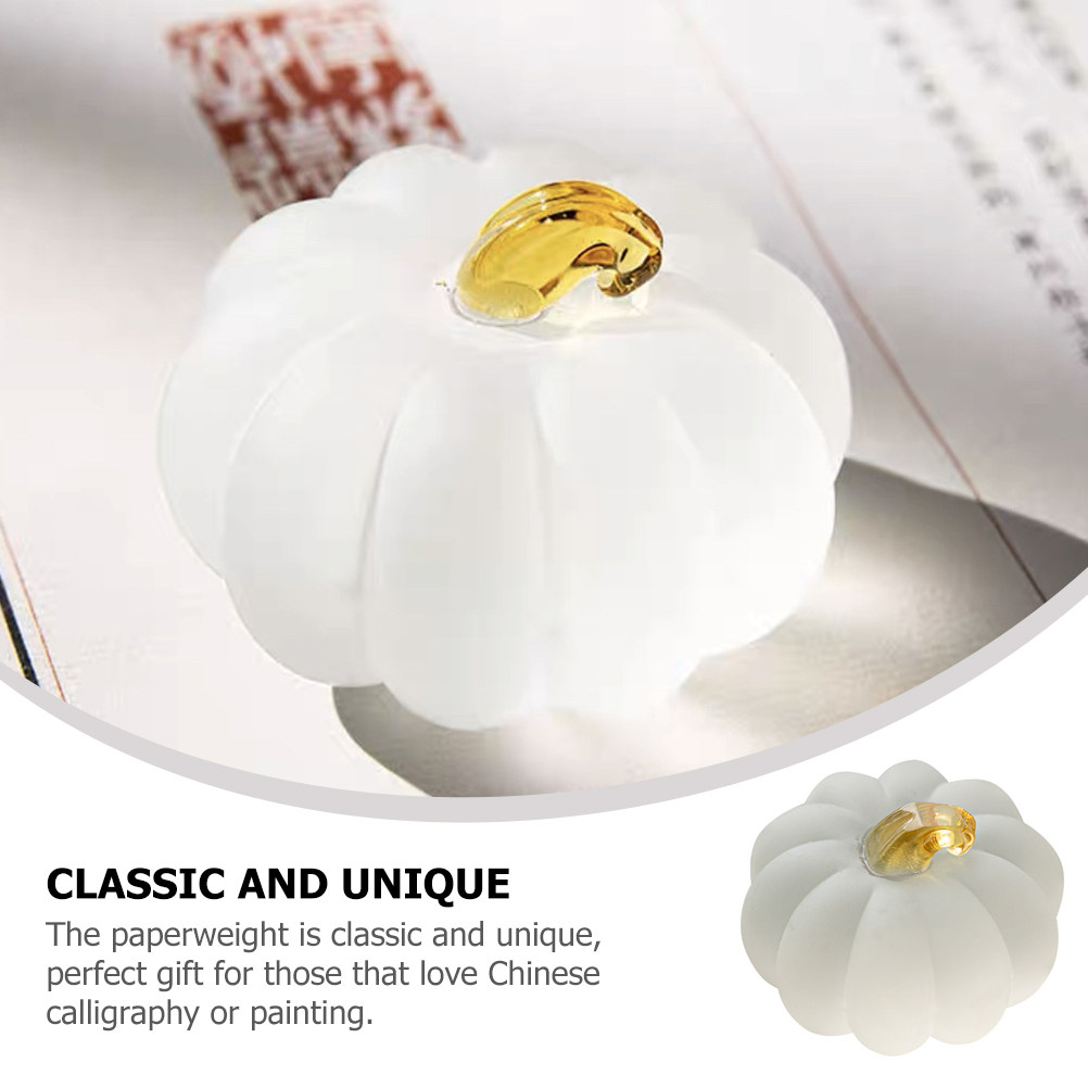 Pumpkin Shape Crystal Glass Pa - đánh giá và giá Paper Weight Crystal