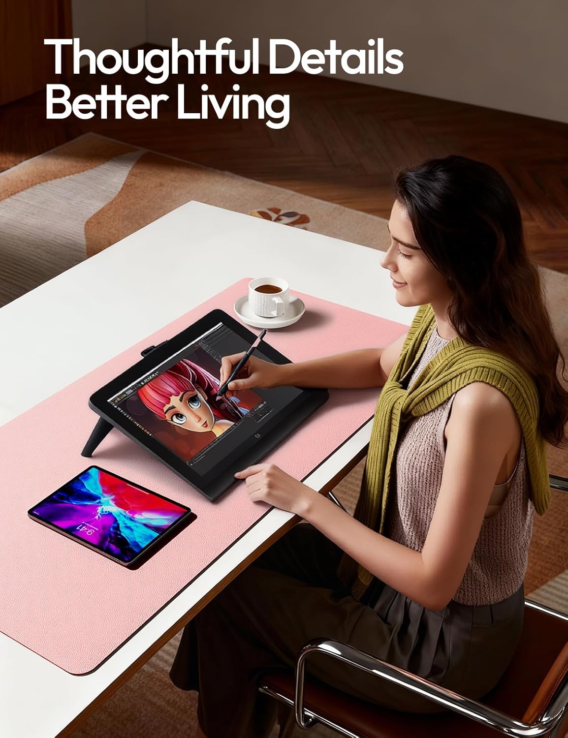 PU Leather Desk Protector with - đánh giá và giá Leather Desk Pad