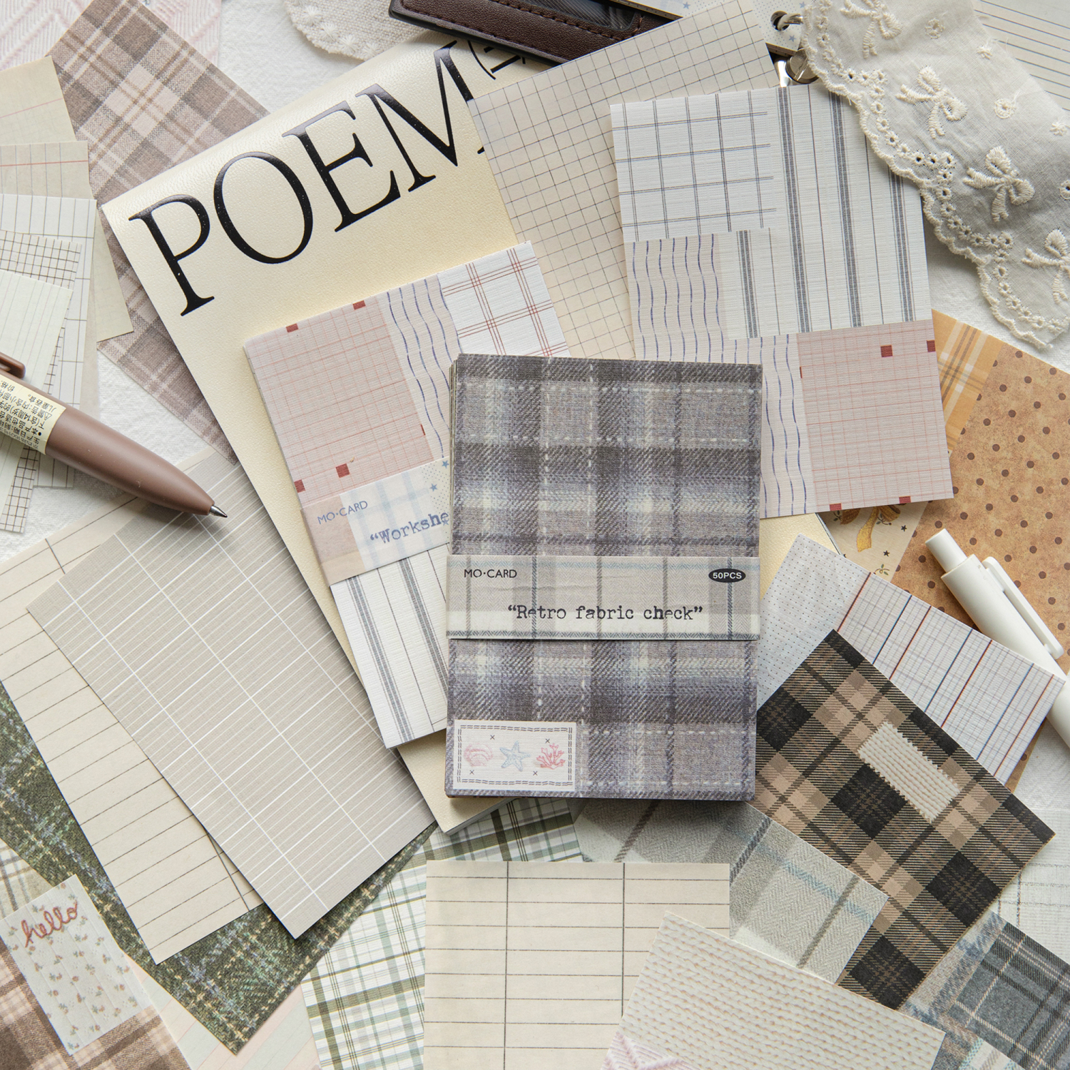50pcs creative plaid Decor Scr - đánh giá và giá Ink Blotter Paper