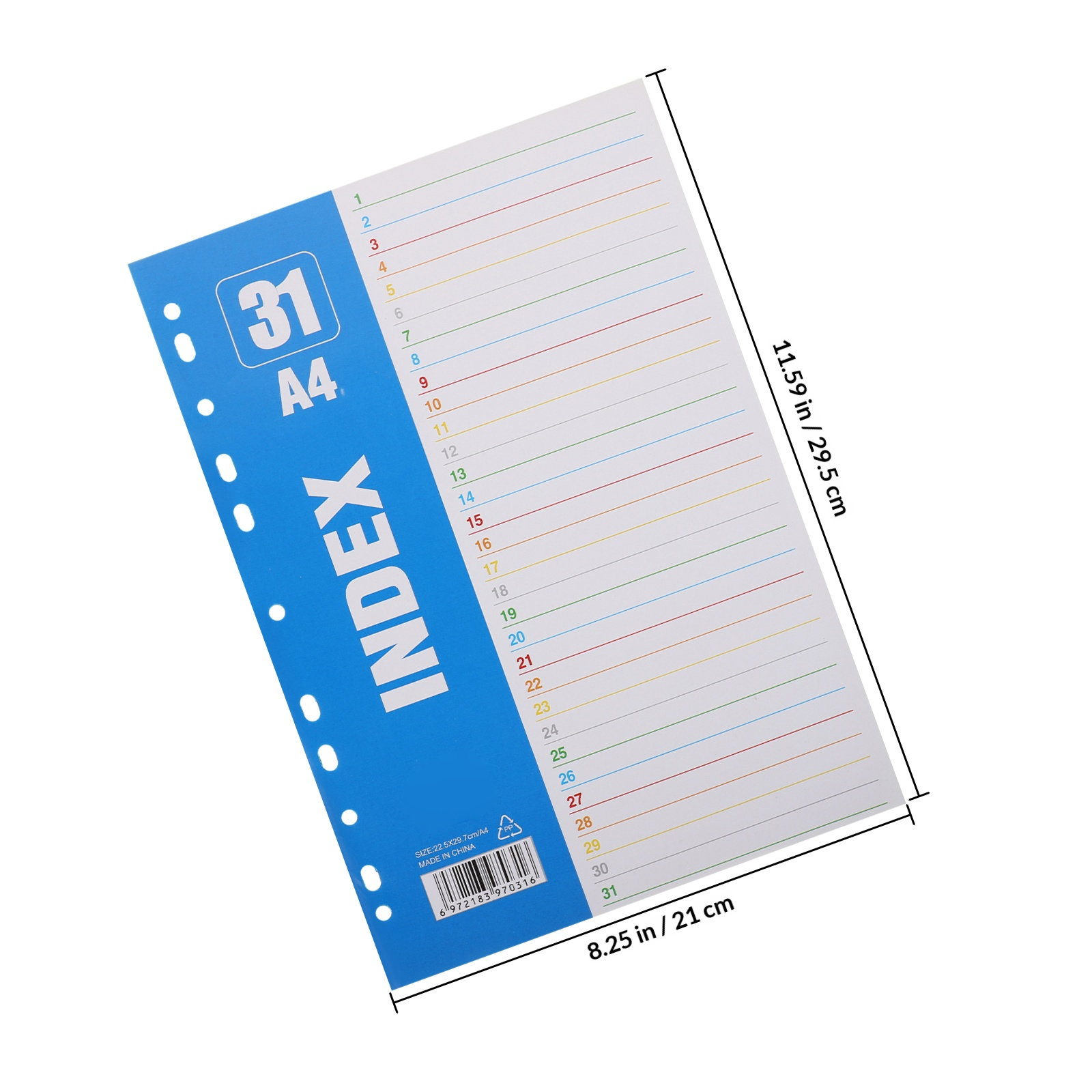 1Set A4 11-Hole PP Index Divid - đánh giá và giá Tab Divider A4