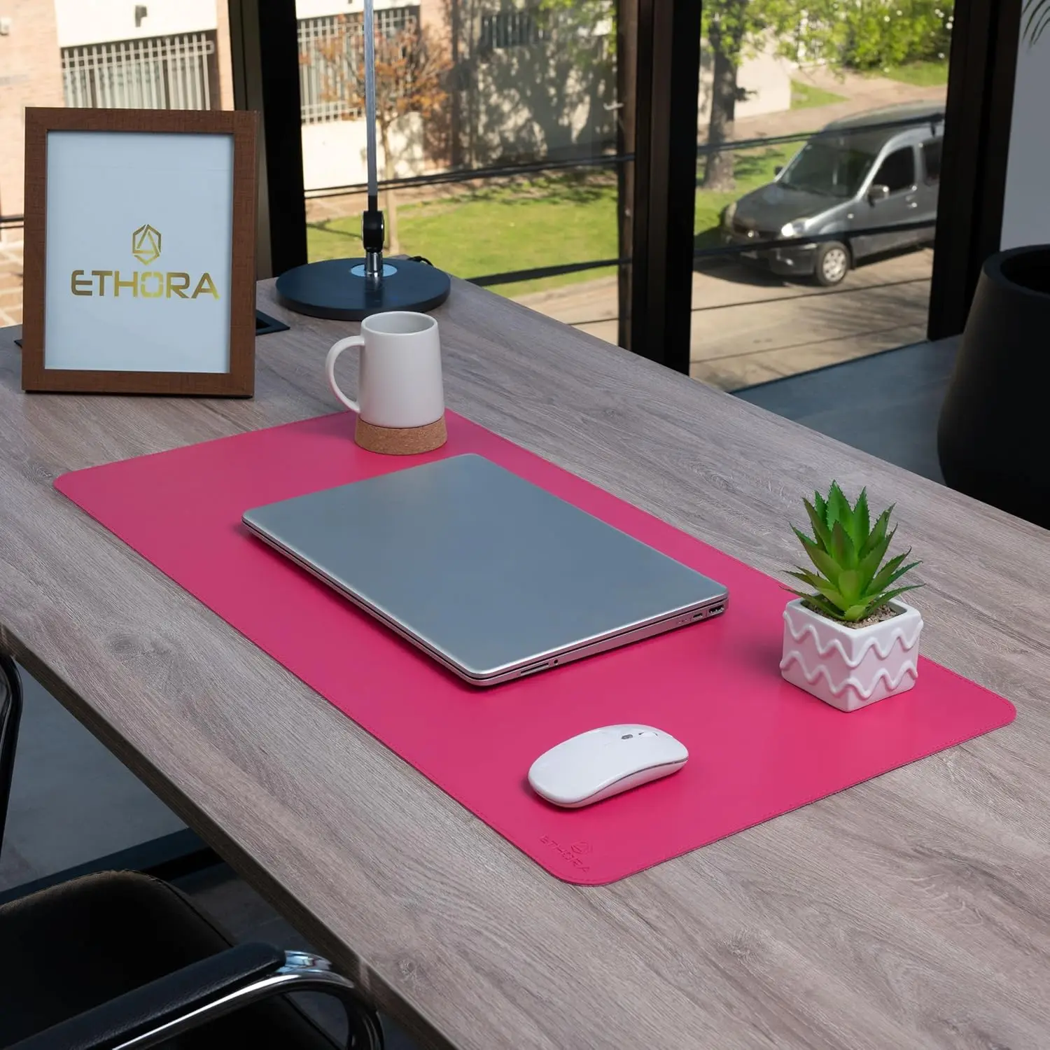 Desk Mat with Non-Slip Suede B - đánh giá và giá Leather Desk Pad