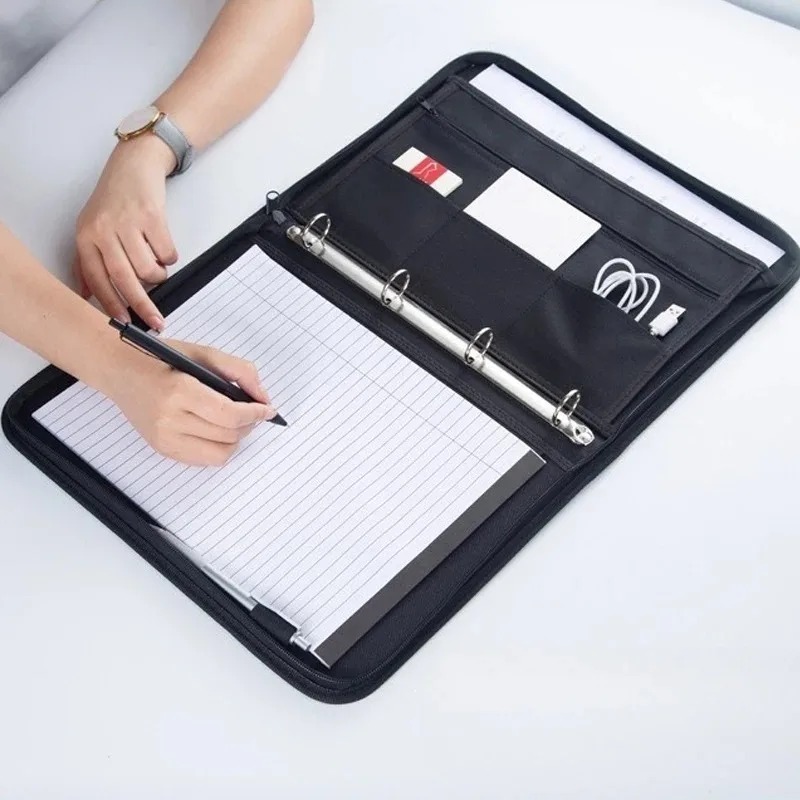 Large Black Business Portfolio - đánh giá và giá Binder A4 Lever