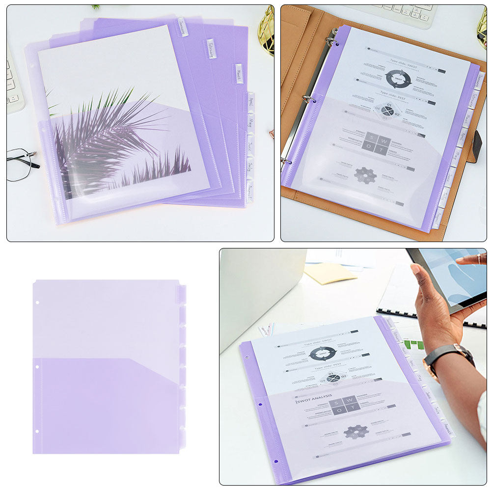 2Sets Binder Pockets Dividers  - đánh giá và giá Tab Divider A4