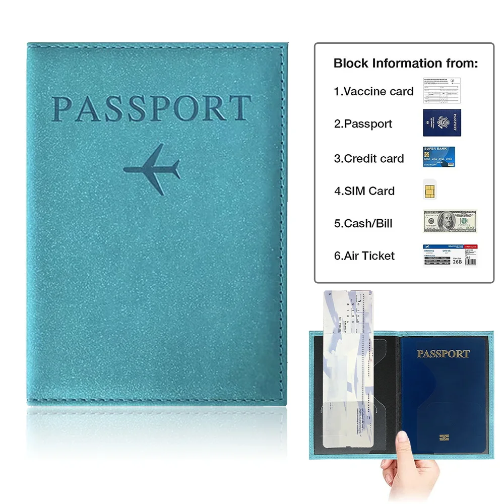 Passport Cover Blue Color Pu P - đánh giá và giá Index Card Holder
