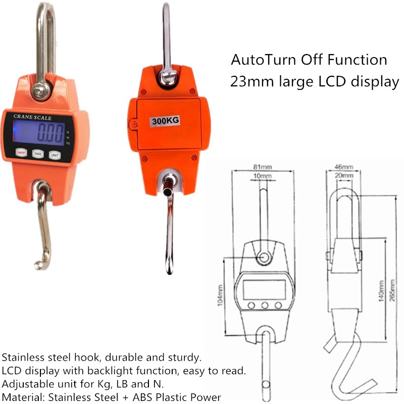 Digital Crane Scale 500kg 1000 - đánh giá và giá Tape Dispenser Weighted