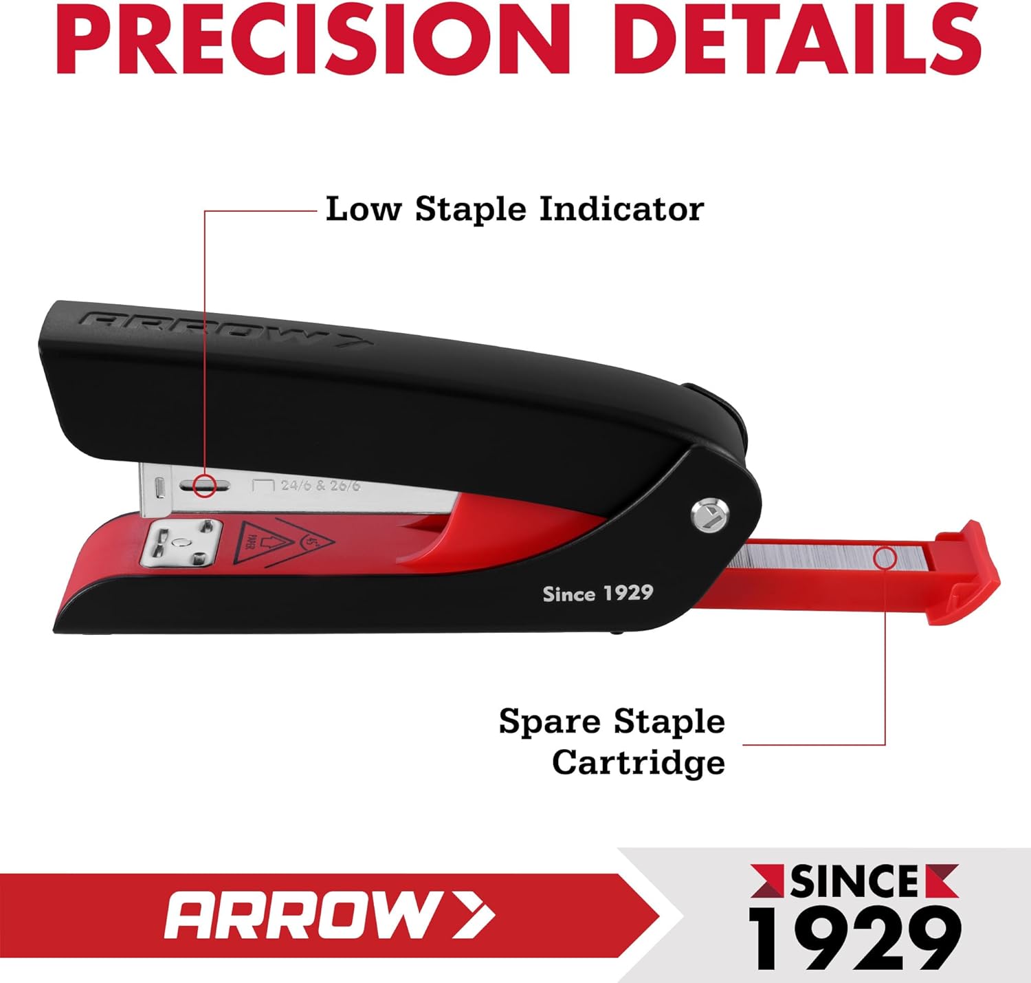 Arrow Office Stapler Set, 25 S - đánh giá và giá Stapler Half Strip