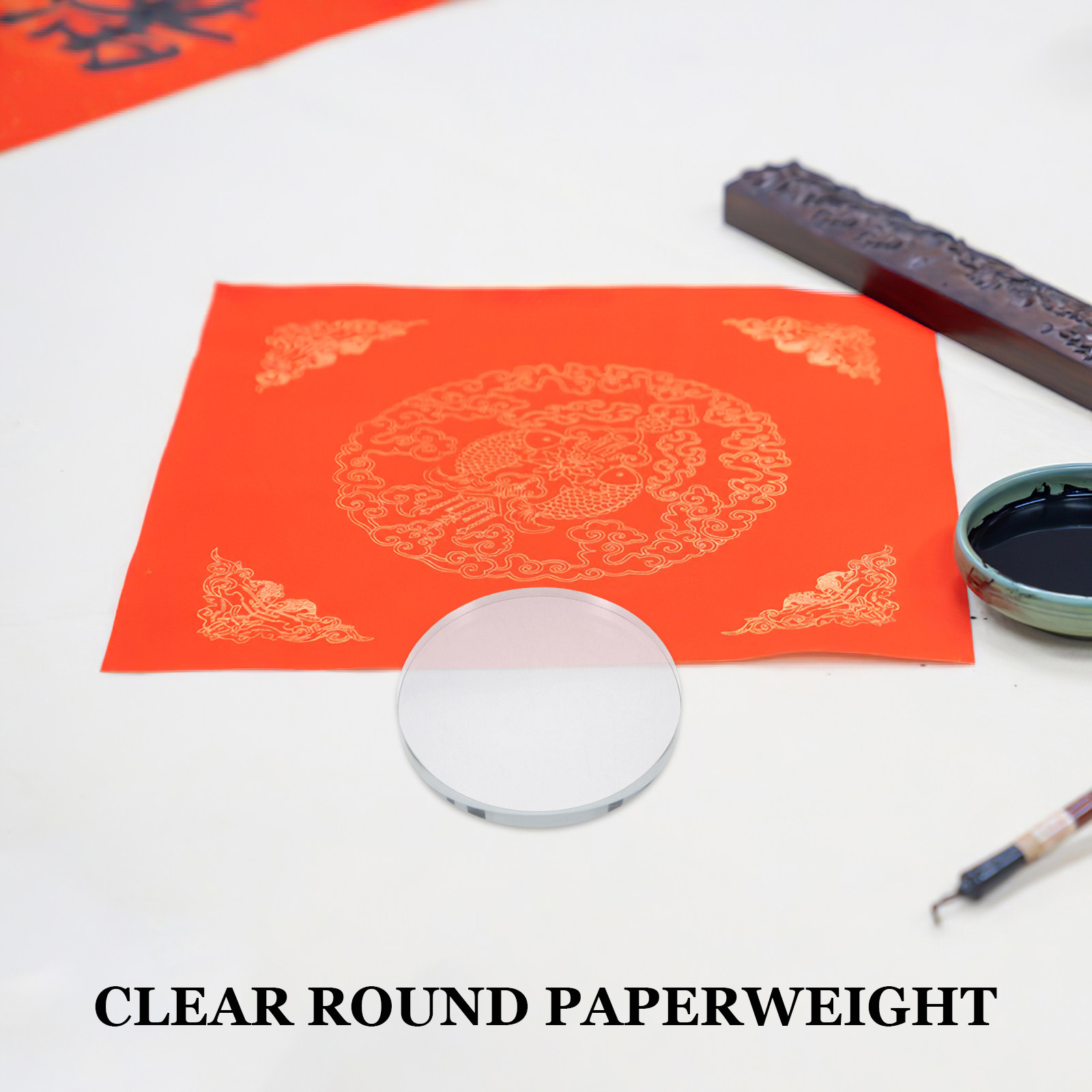 Heavy Round Glass Paperweight  - đánh giá và giá Book Weight Glass